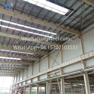 Raw material processing plant portal frame