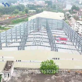 Steel smelting plant metal roof frame